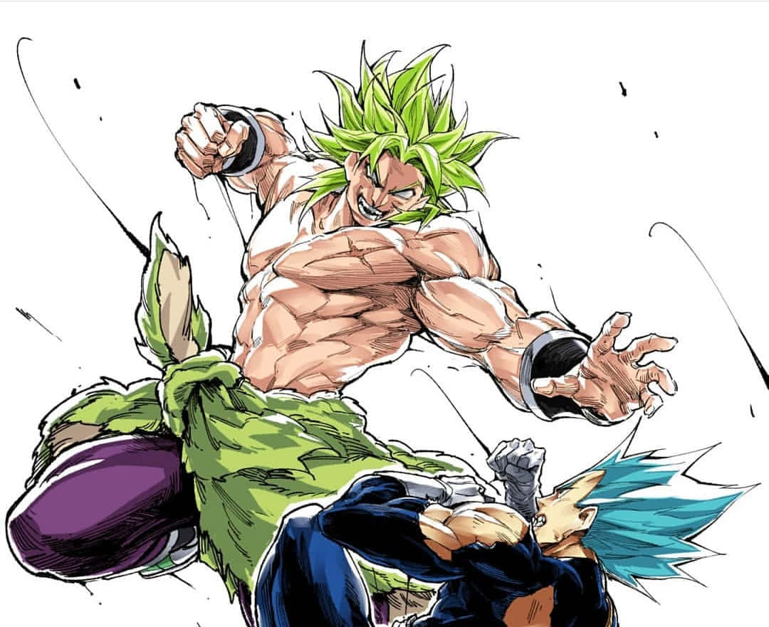 Vegeta, Broly, green-haired, SD Desktop Wallpaper