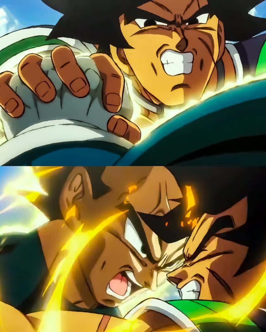 Vegeta, Broly, fiery battle, HD Phone Wallpaper