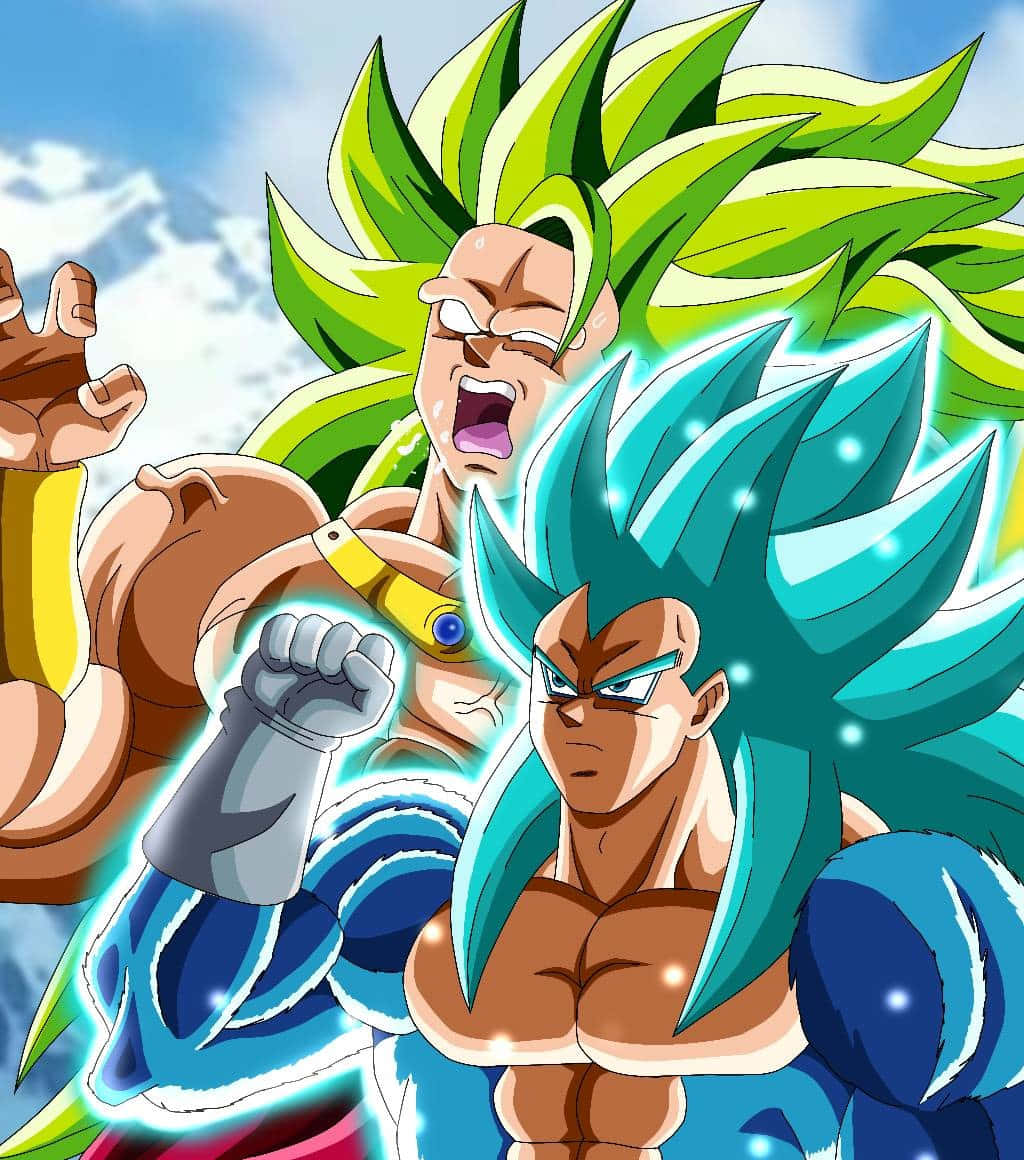 Vegeta, Broly, spiky green hair, SD Phone Wallpaper