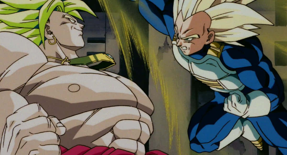Vegeta, Broly, glowing hair, SD Desktop Wallpaper