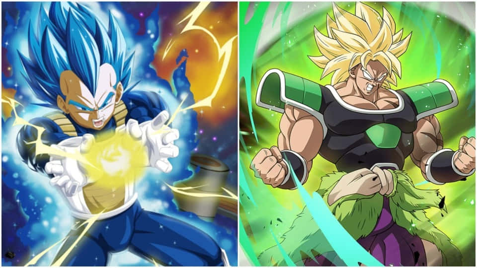 Vegeta, Broly, anime warriors, SD Desktop Wallpaper