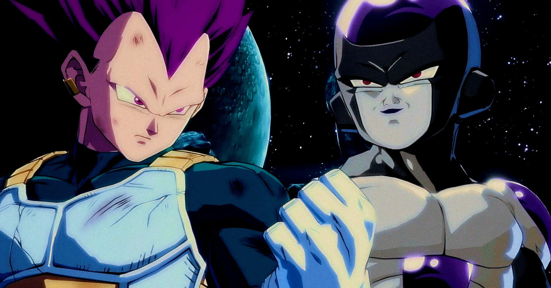 Vegeta, Frieza, purple hair, Full HD Desktop Wallpaper
