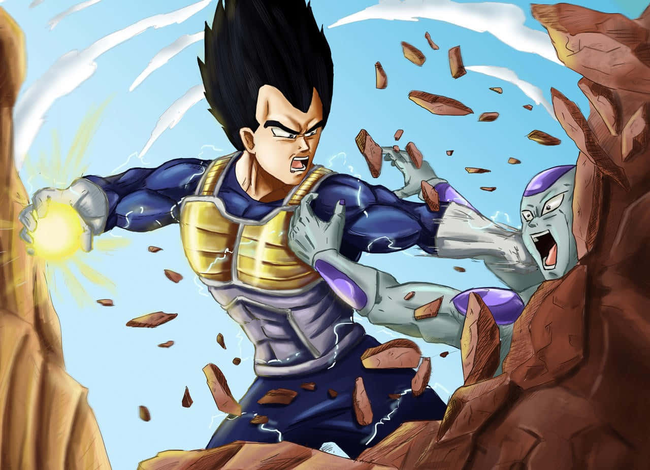 Vegeta, Frieza, blue and gold armor, HD Desktop Wallpaper
