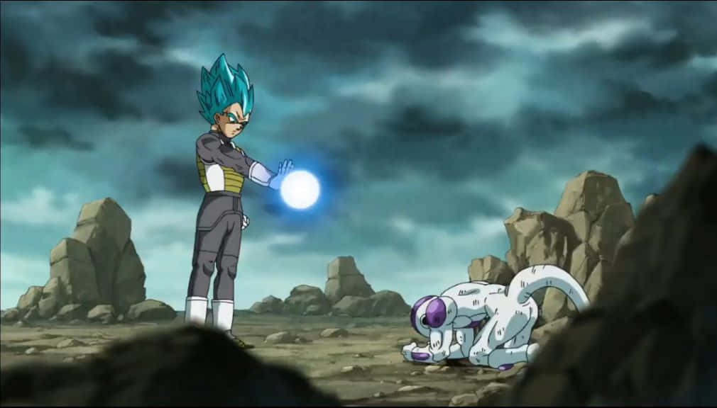 Vegeta, Frieza, blue-haired anime warrior, SD Desktop Wallpaper