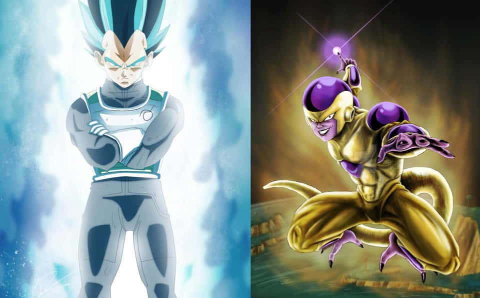 Vegeta, Frieza, blue aura, SD Desktop Wallpaper