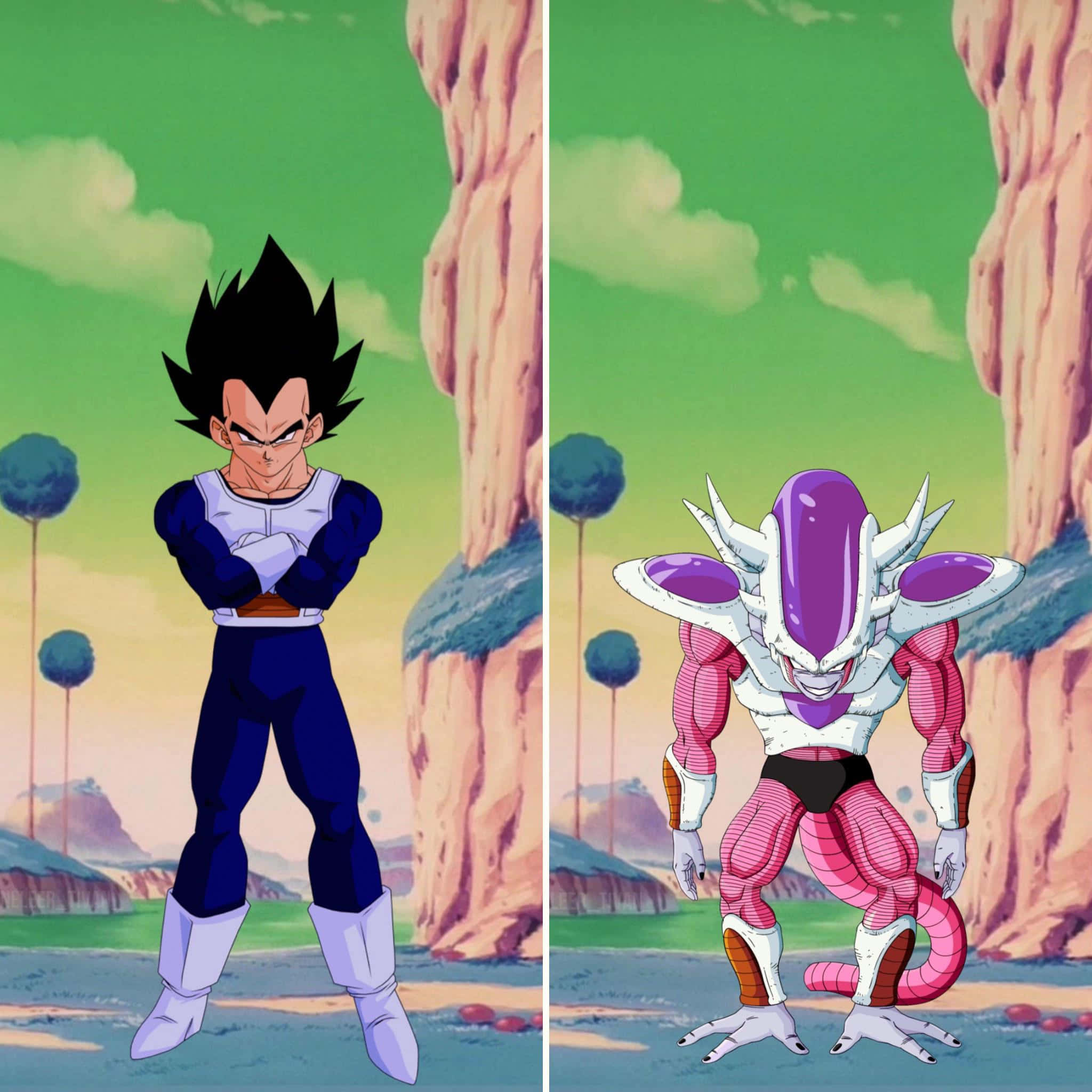 Vegeta, Frieza, blue armor, Full HD Desktop Wallpaper