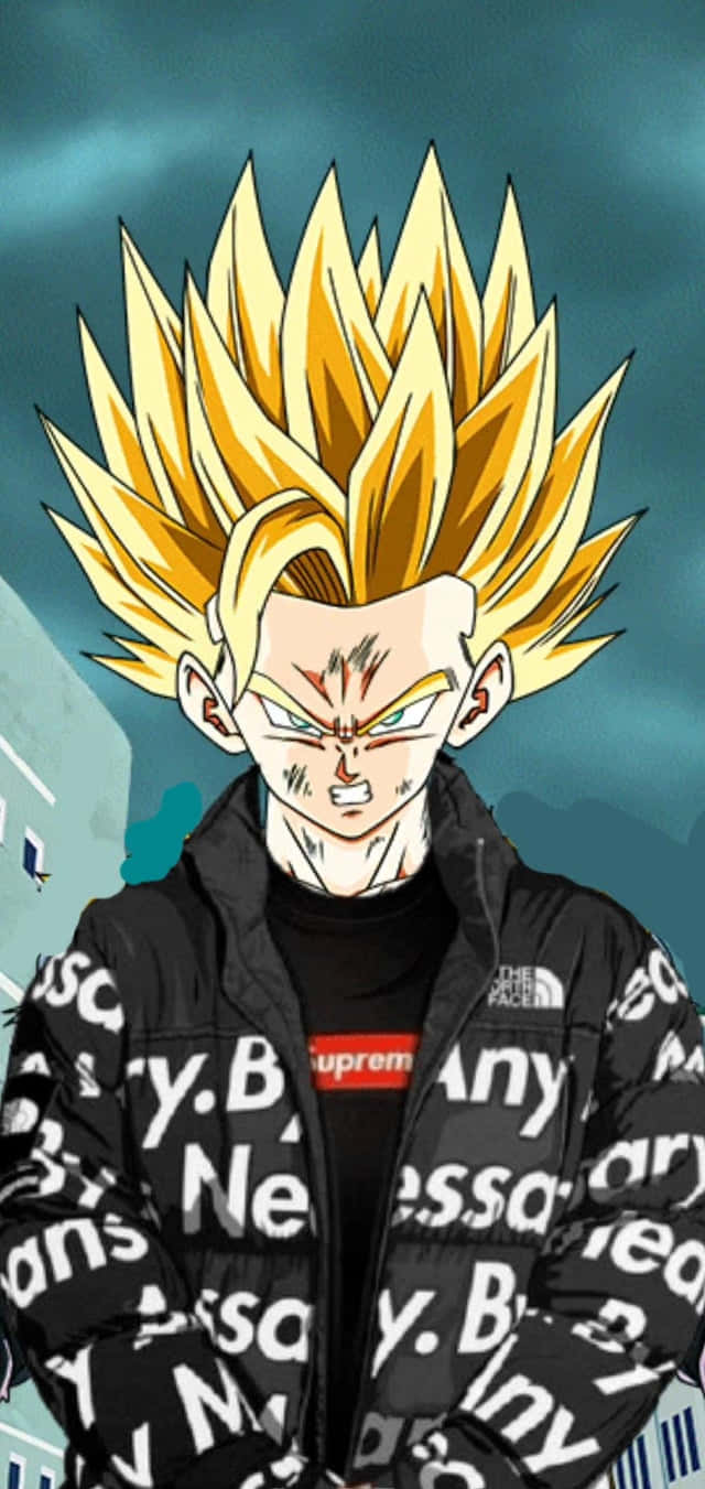 Vegeta, Supreme jacket, golden hair, HD Phone Wallpaper