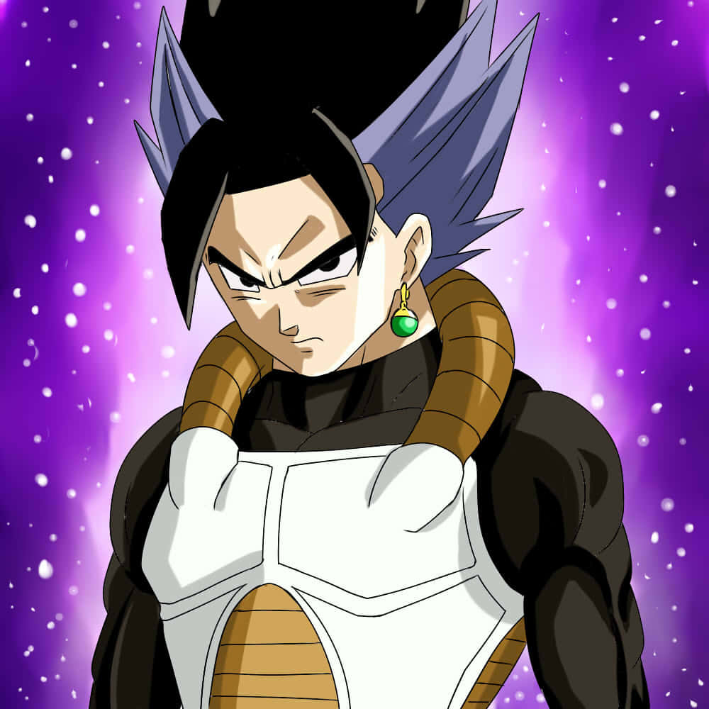 Vegeta, Trunks, purple starry background, SD Desktop Wallpaper