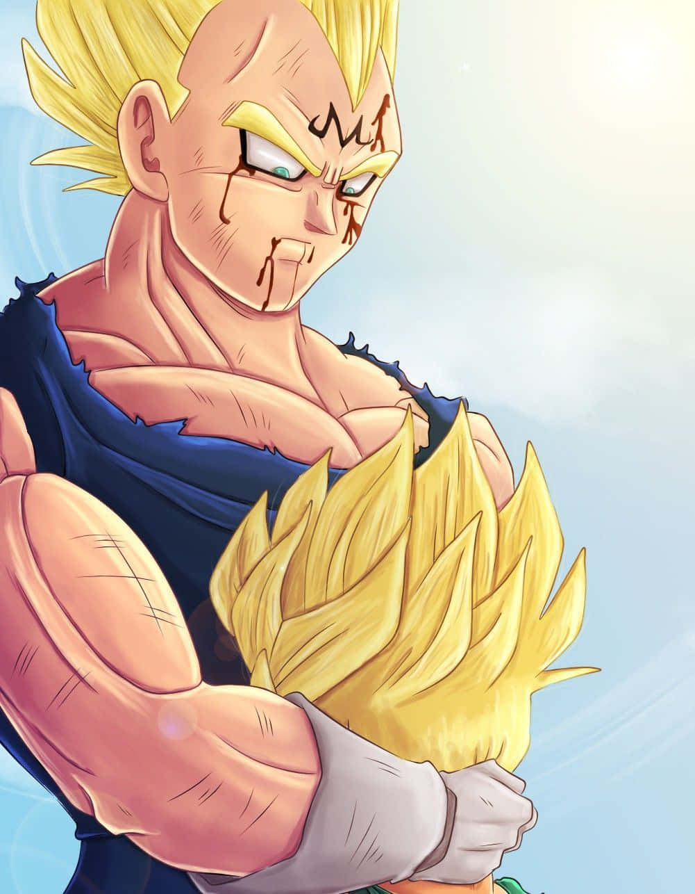 Vegeta, Trunks, spiky blonde hair, HD Phone Wallpaper