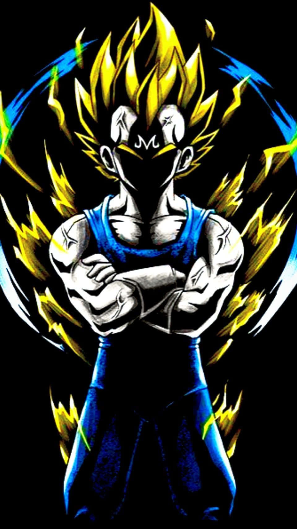 Vegeta, golden hair, blue aura, HD Phone Wallpaper