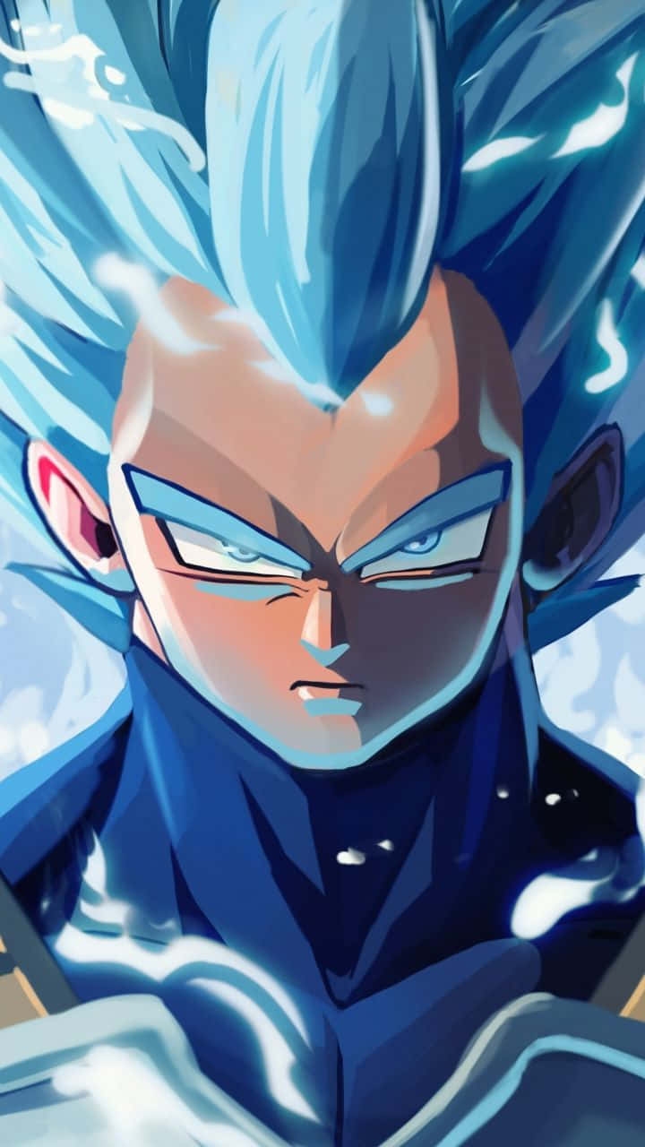Vegeta, spiky blue hair, glowing aura, HD Phone Wallpaper