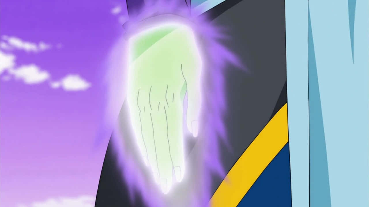 Vegeta's Energy Blade, glowing green hand, purple energy, HD Desktop Wallpaper