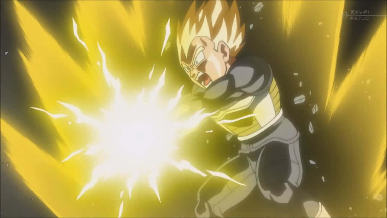 Vegeta, Final Flash, golden energy blast, HD Desktop Wallpaper