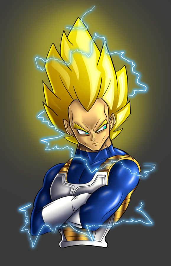 Vegeta, Super Saiyan 2, yellow hair, SD Phone Wallpaper