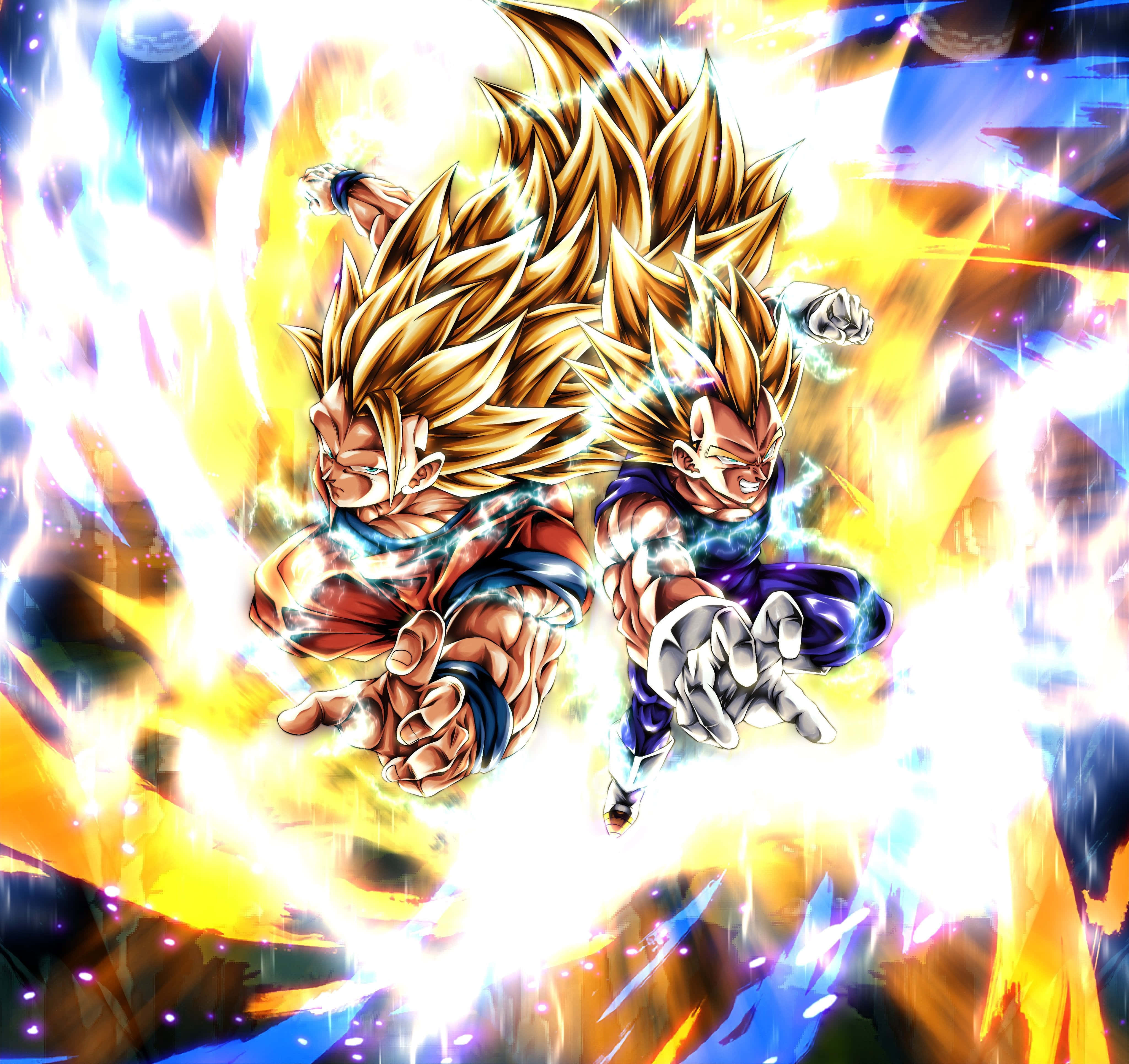 Vegeta Super Saiyan 2, Super Saiyan, glowing energy blasts, 4K Desktop Wallpaper