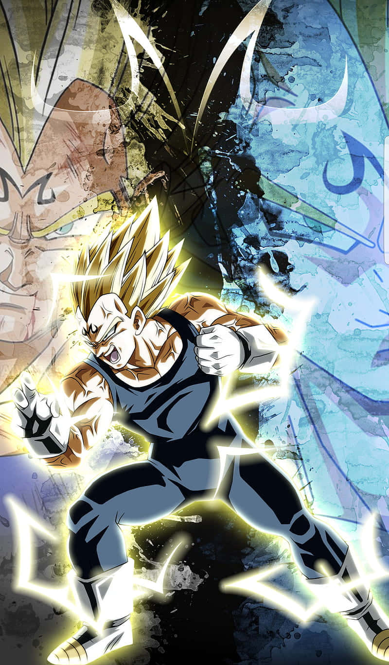 Vegeta Super Saiyan 2, spiky golden hair, glowing aura, HD Phone Wallpaper