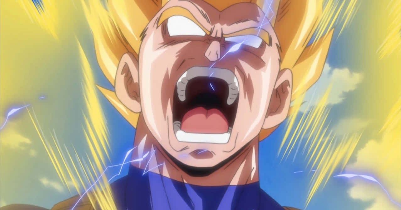 Vegeta, Super Saiyan 2, blue lightning, SD Desktop Wallpaper