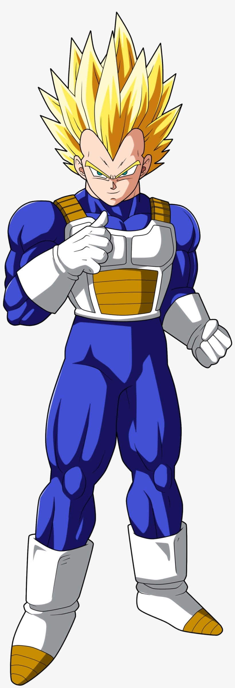 Vegeta Super Saiyan 2, spiky golden hair, blue armor, Full HD Phone Wallpaper