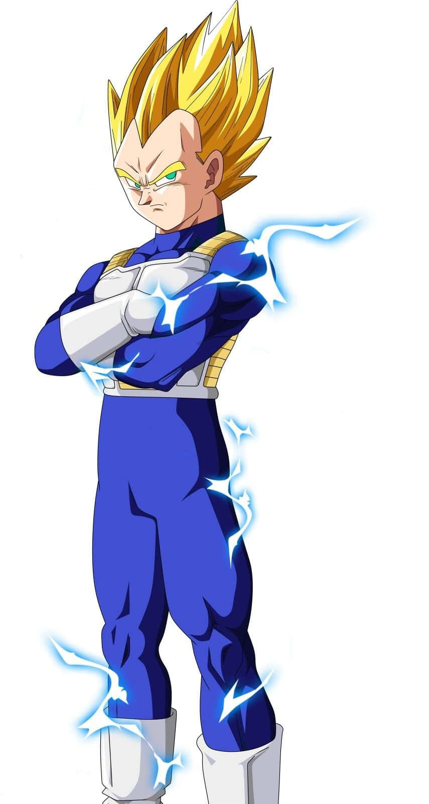 Vegeta, Super Saiyan 2, blue lightning, HD Phone Wallpaper