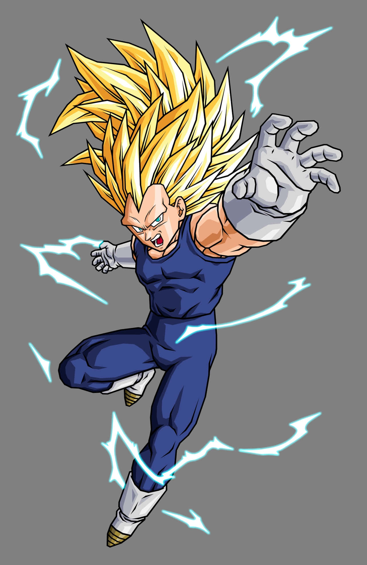 Vegeta Super Saiyan 3, spiky golden hair, blue outfit, Full HD Phone Wallpaper