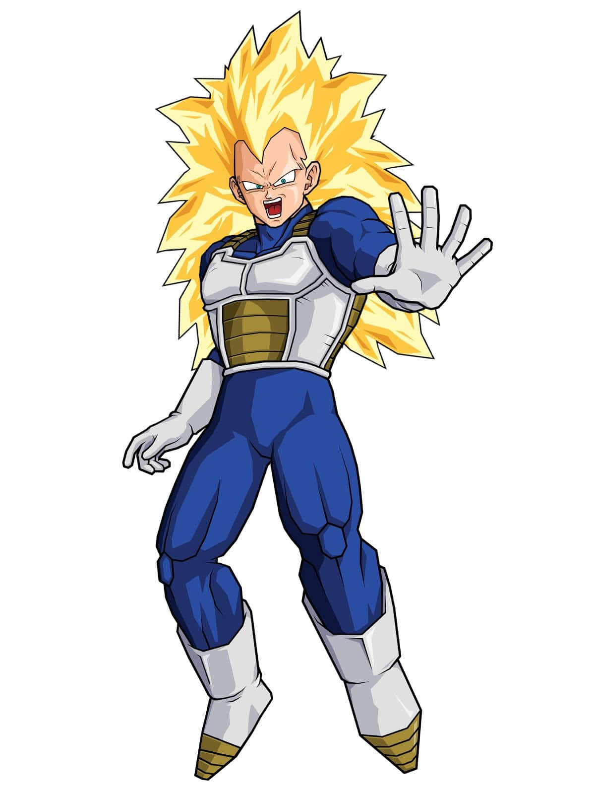 Vegeta Super Saiyan 3, spiky golden hair, blue armor, HD Phone Wallpaper