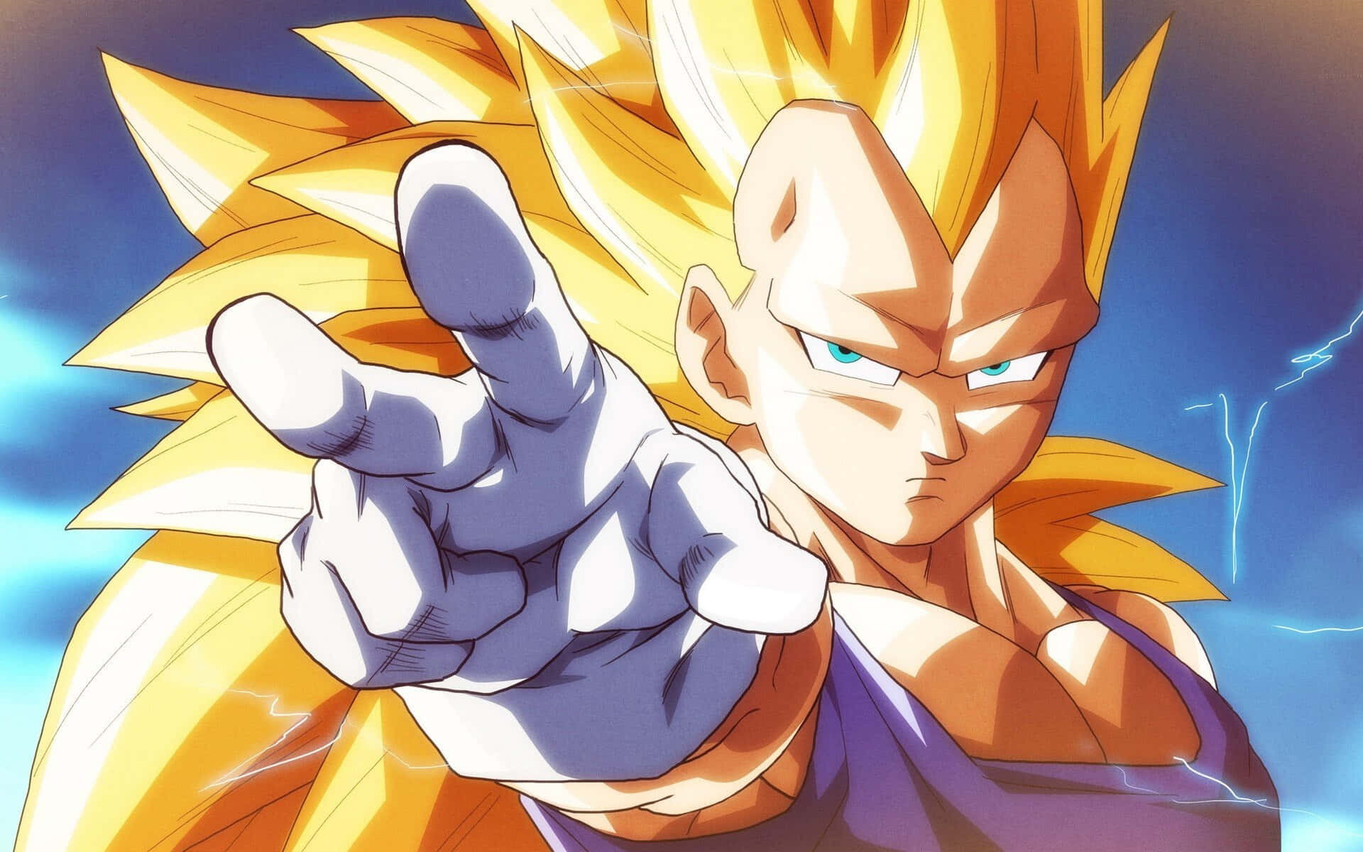Vegeta, Super Saiyan 3, golden spiky hair, Full HD Desktop Wallpaper