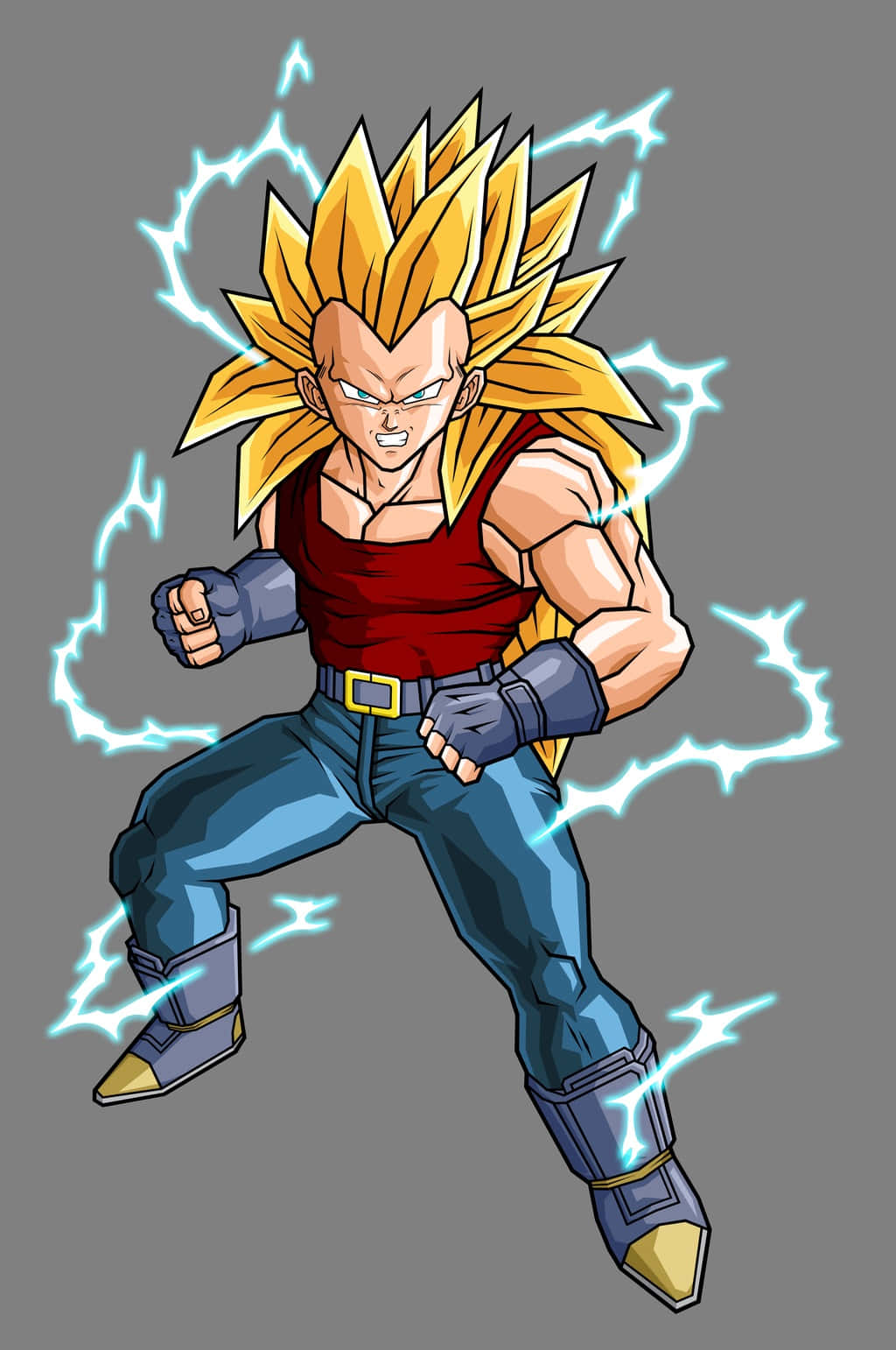 Vegeta Super Saiyan 3, spiky golden hair, blue lightning, HD Phone Wallpaper