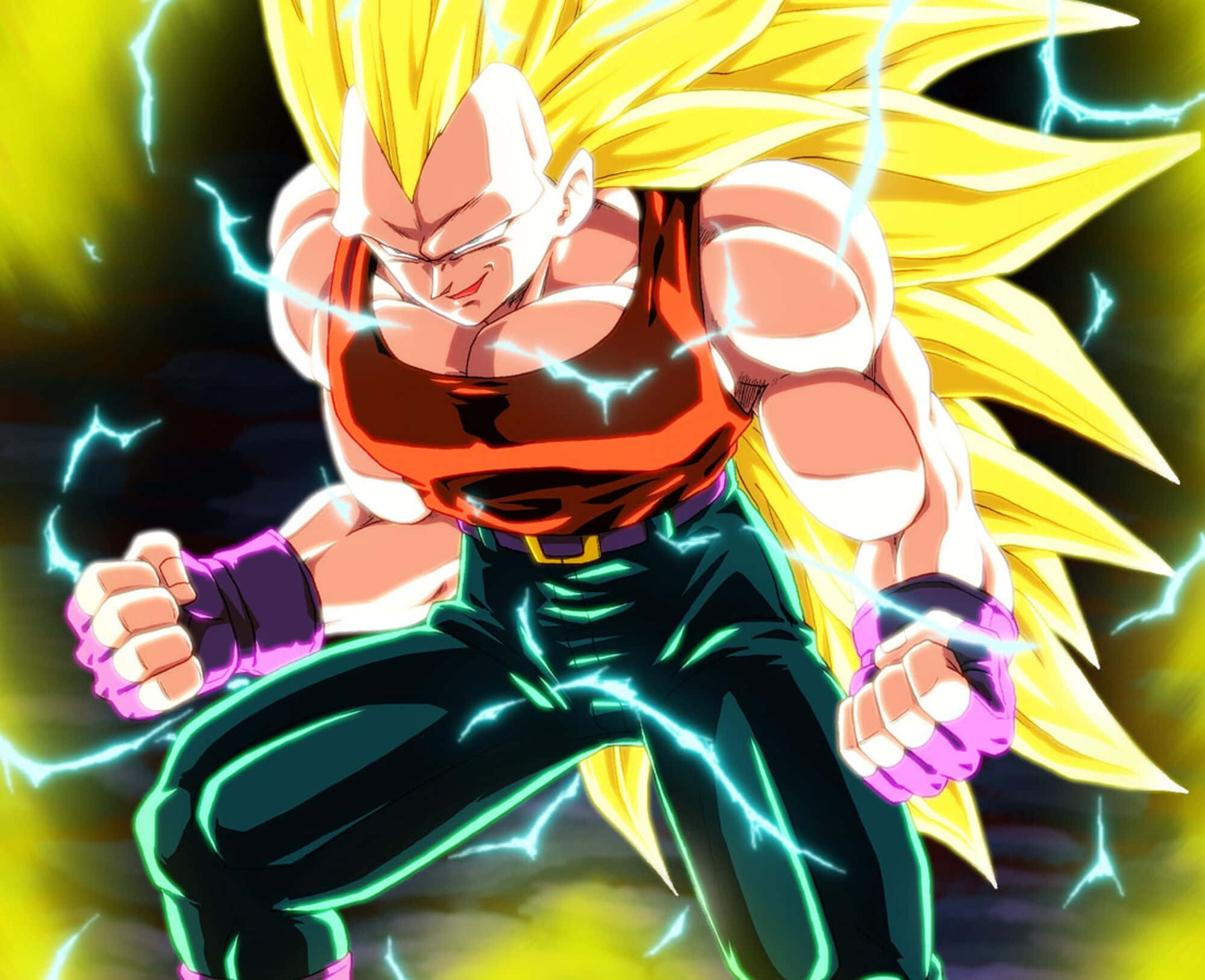 Vegeta, Super Saiyan 3, spiky golden hair, Full HD Desktop Wallpaper