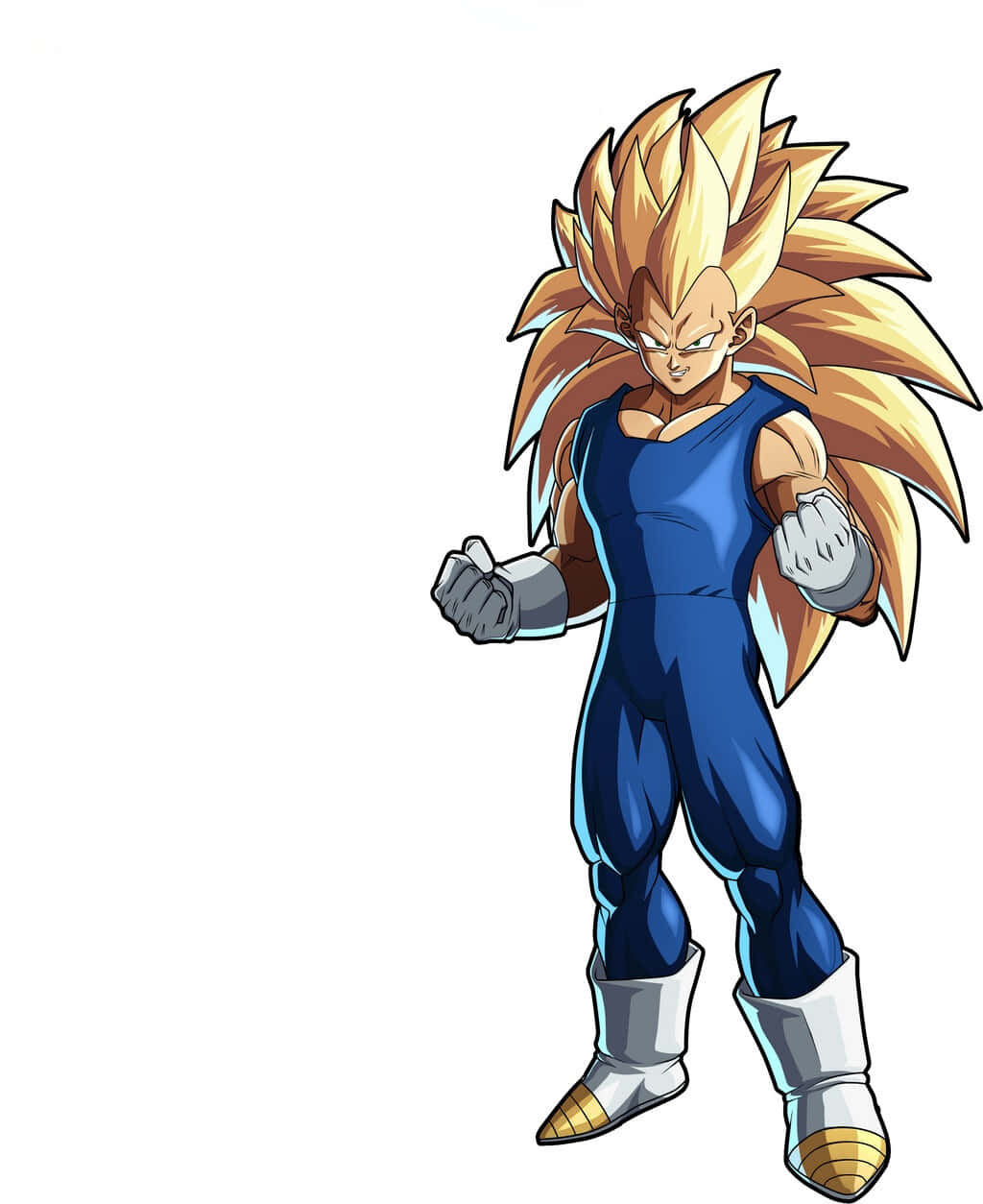 Vegeta Super Saiyan 3, spiky golden hair, blue armor, SD Phone Wallpaper