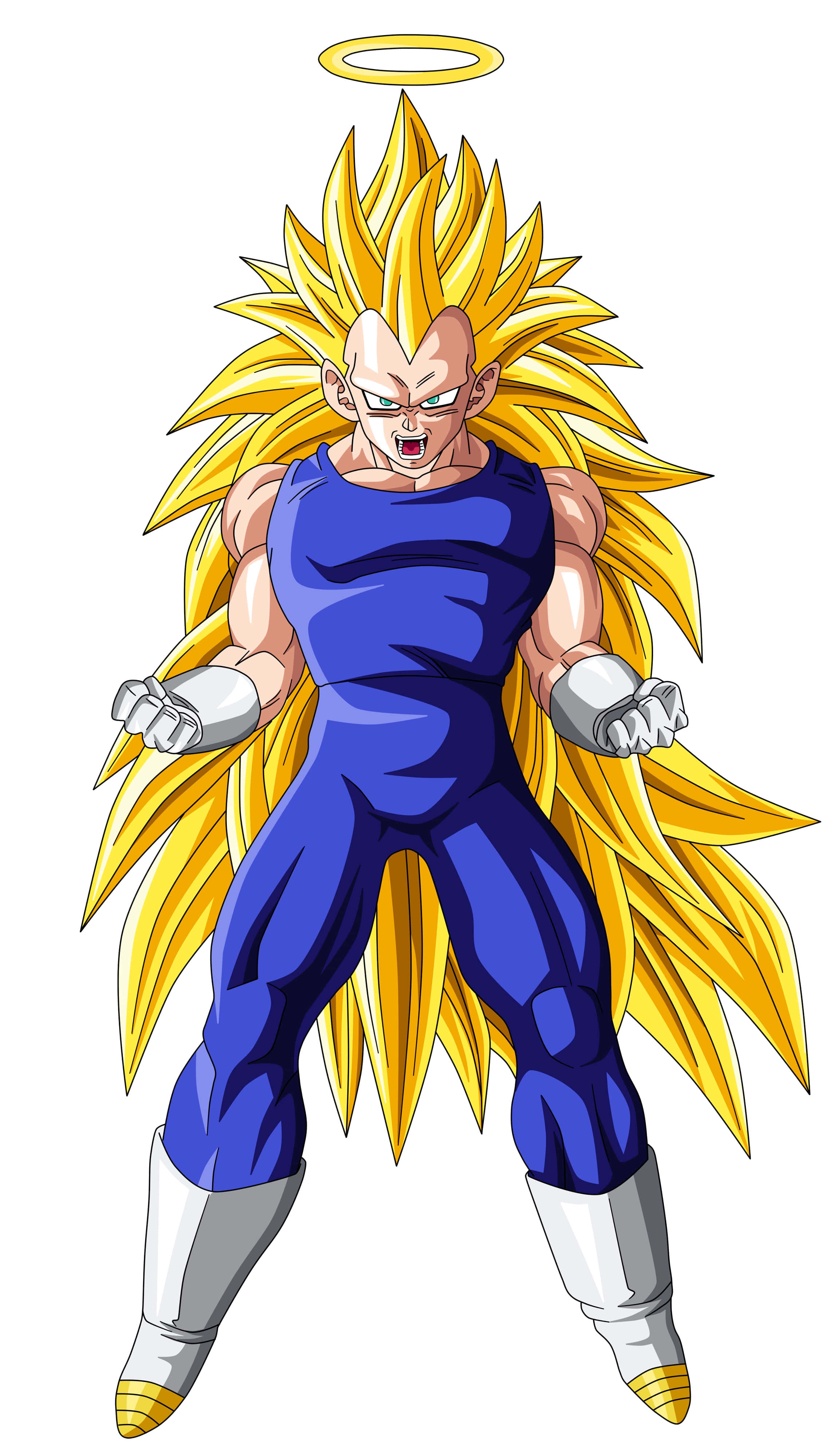 Vegeta, Super Saiyan 3, spiky golden hair, 4K Phone Wallpaper