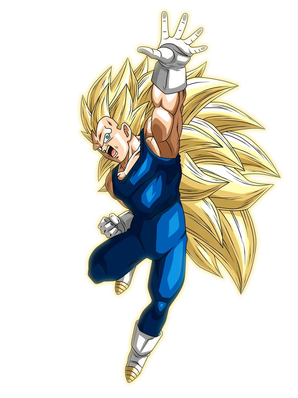 Vegeta Super Saiyan 3, spiky golden hair, blue suit, HD Phone Wallpaper