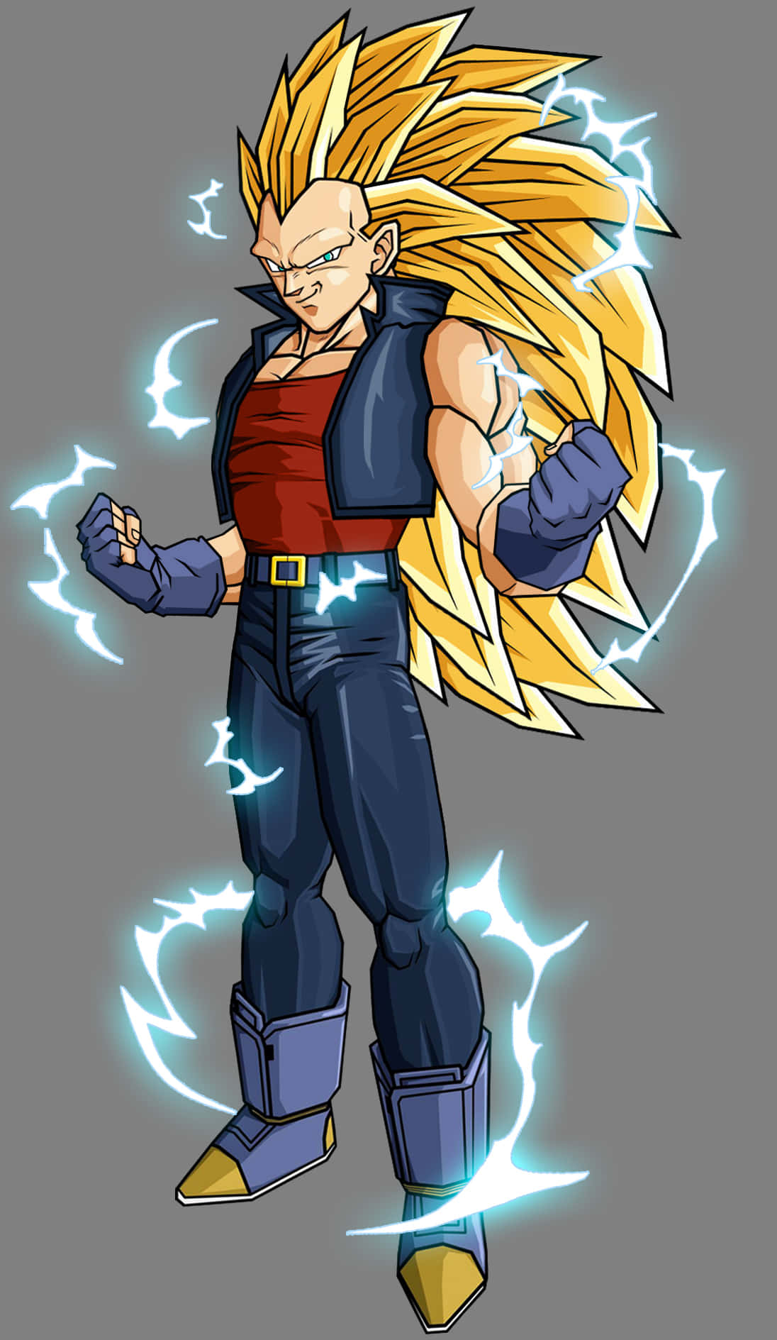 Vegeta Super Saiyan 3, spiky golden hair, glowing blue energy, HD Phone Wallpaper