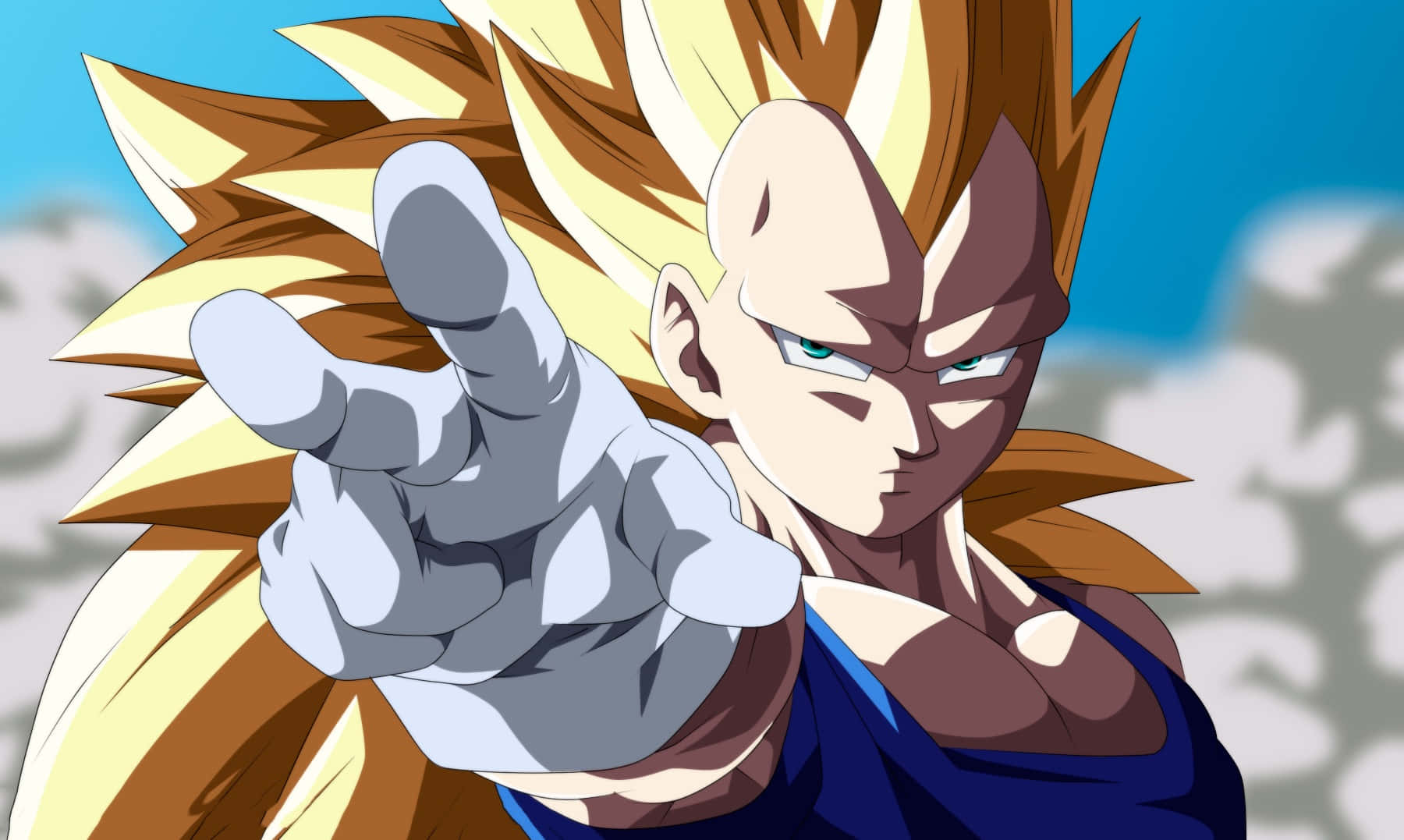 Vegeta, Super Saiyan 3, spiky golden hair, HD Desktop Wallpaper