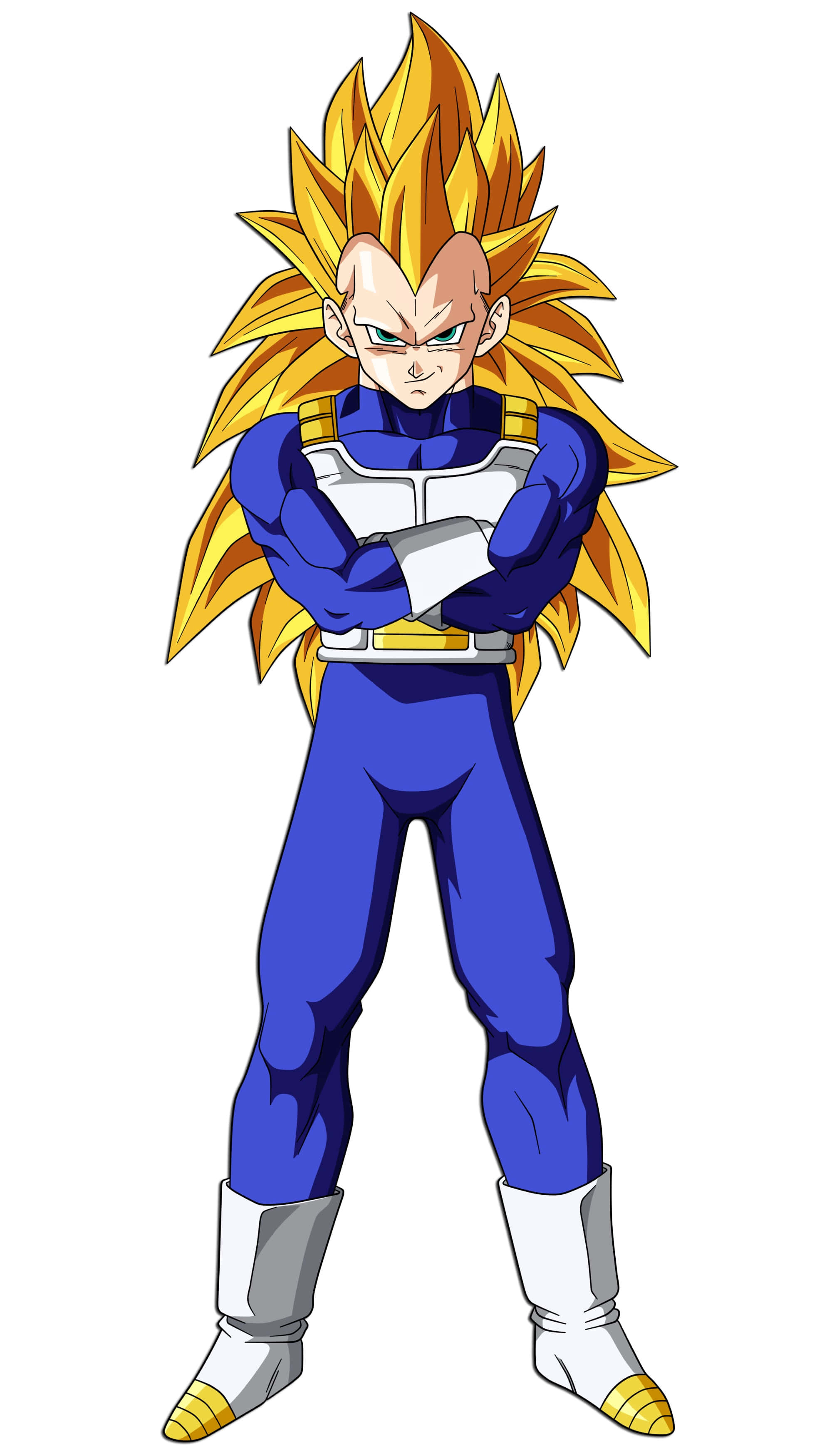 Vegeta, Super Saiyan 3, spiky golden hair, 2K Phone Wallpaper