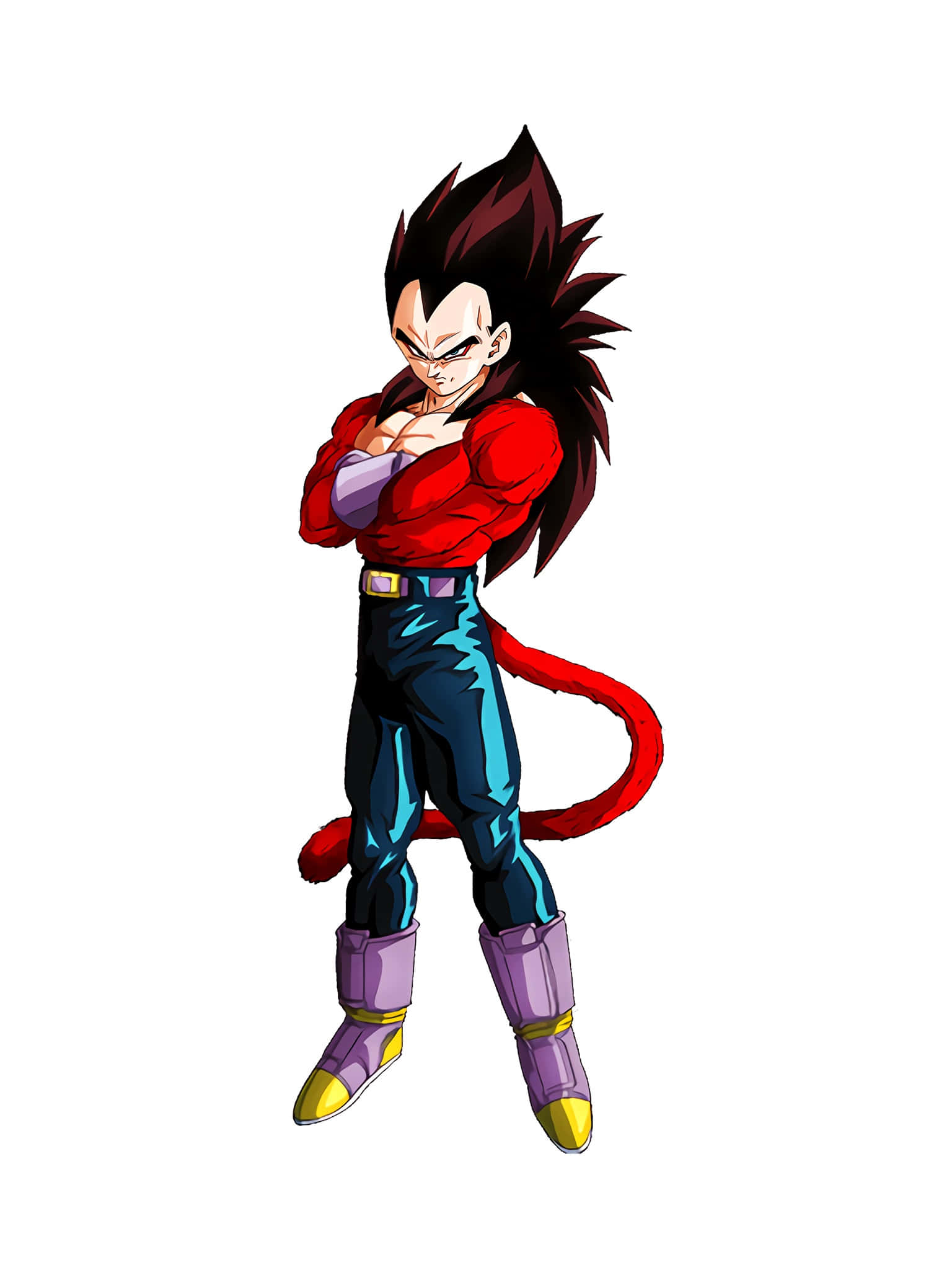 Vegeta Super Saiyan 4, spiky dark hair, red tail, Full HD Phone Wallpaper