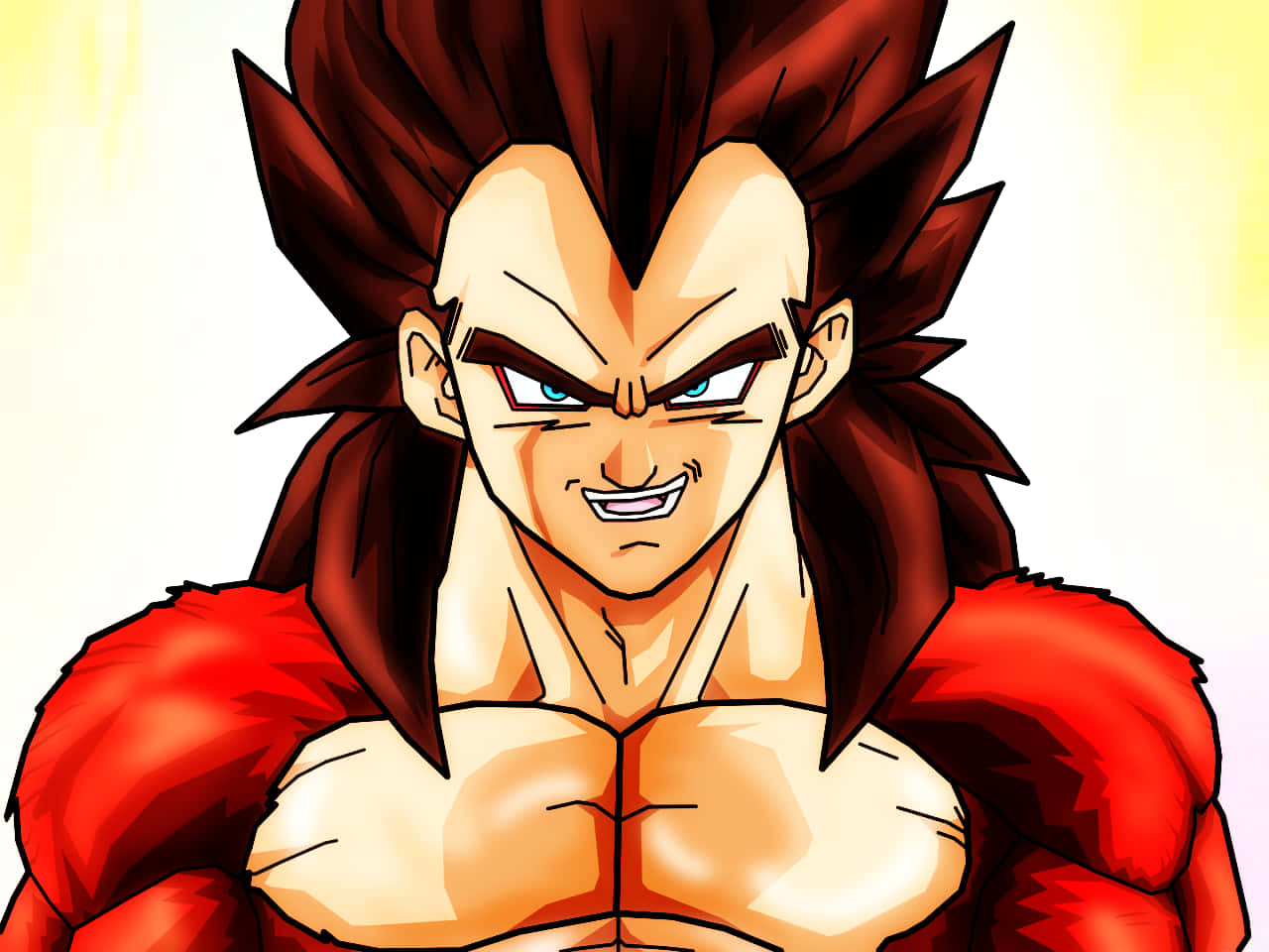 Vegeta, Super Saiyan 4, spiky red hair, HD Desktop Wallpaper