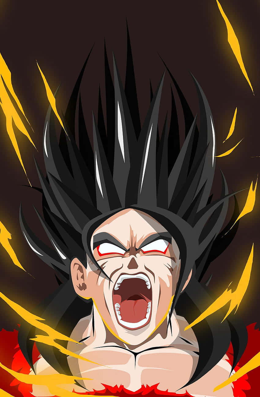 Vegeta Super Saiyan 4, spiky black hair, red eyes, HD Phone Wallpaper