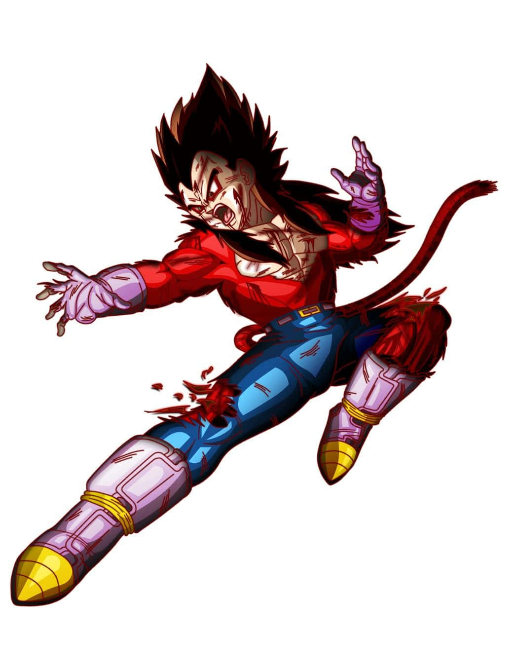 Vegeta Super Saiyan 4, spiky hair, tail, HD Phone Wallpaper