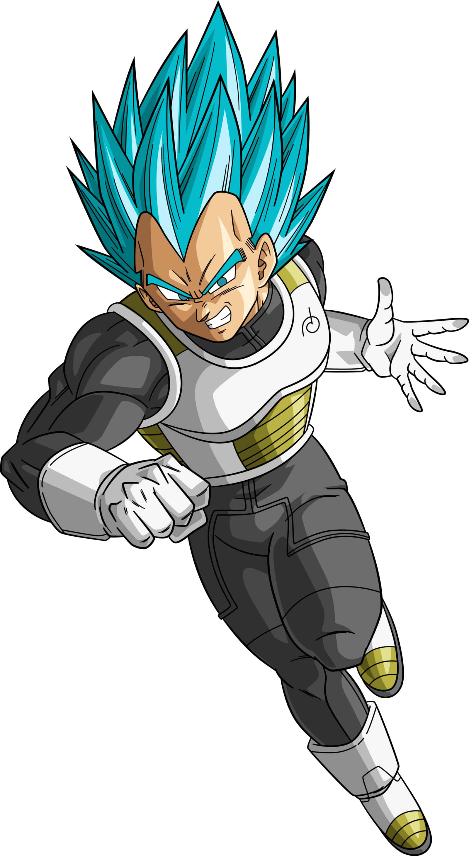 Vegeta, Super Saiyan Blue, spiked cyan hair, 2K Phone Wallpaper