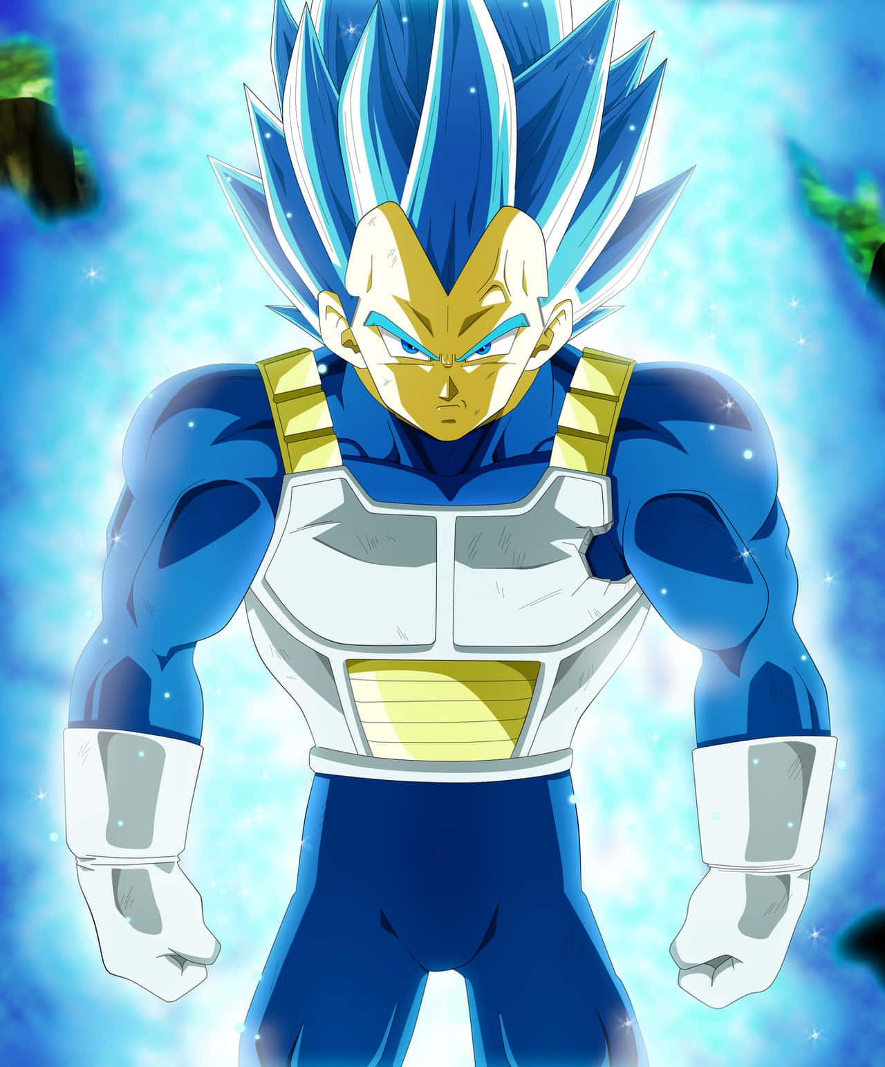 Vegeta, Super Saiyan Blue, blue-haired, HD Phone Wallpaper