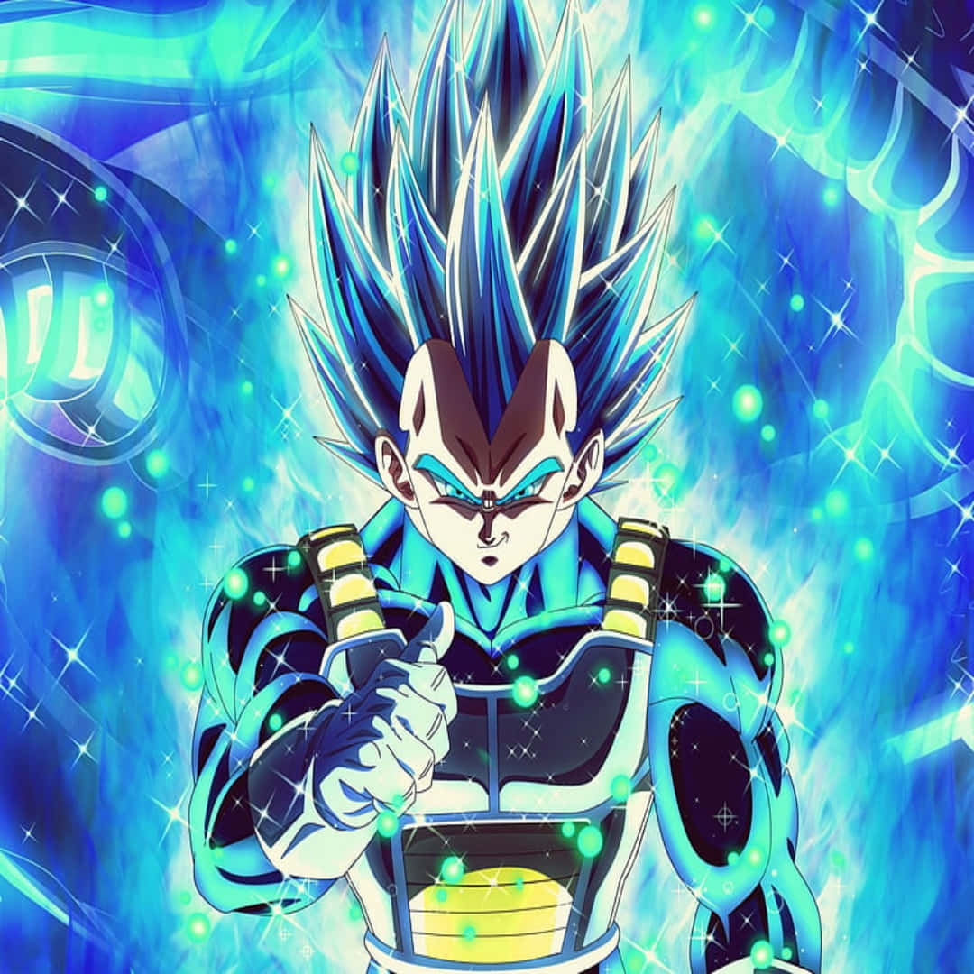 Vegeta, Super Saiyan Blue, blue-haired, SD Desktop Wallpaper