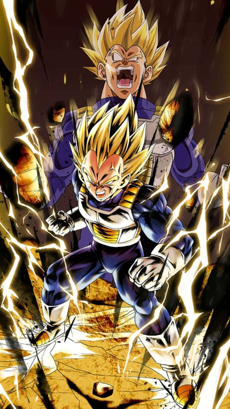 Vegeta, Super Saiyan 2, anime battle scene, HD Phone Wallpaper