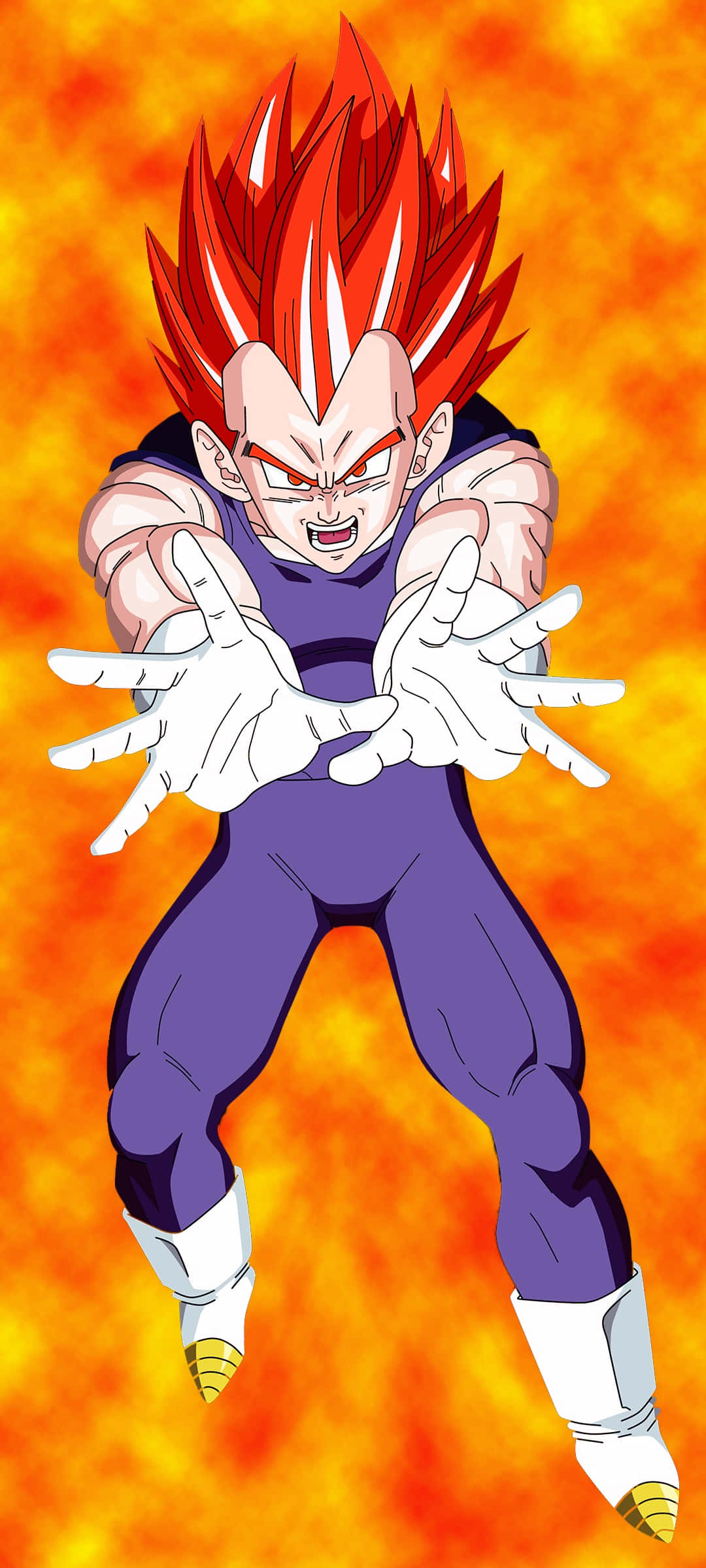 Vegeta, Super Saiyan God, red hair, Full HD Phone Wallpaper