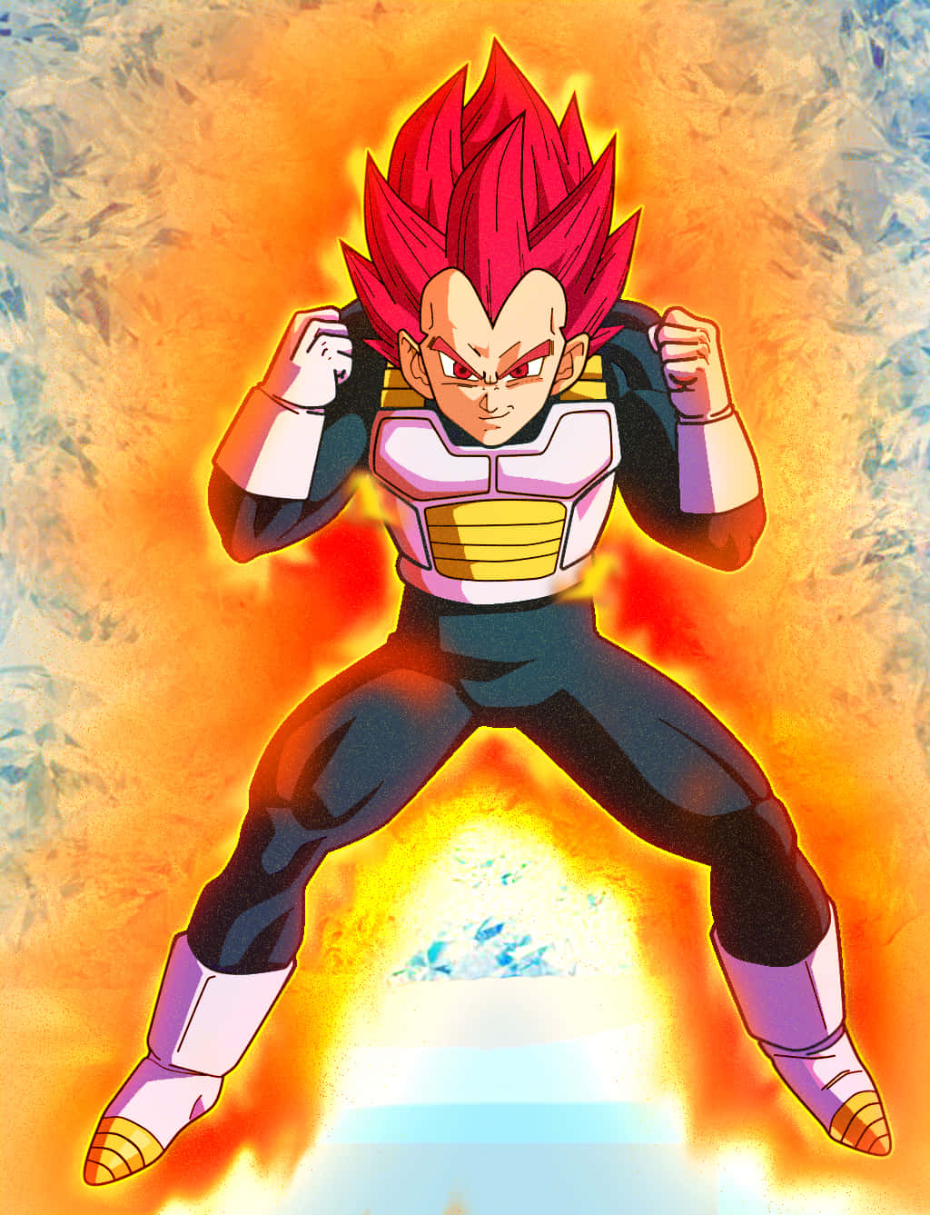 Vegeta, Super Saiyan God, red spiky hair, HD Phone Wallpaper