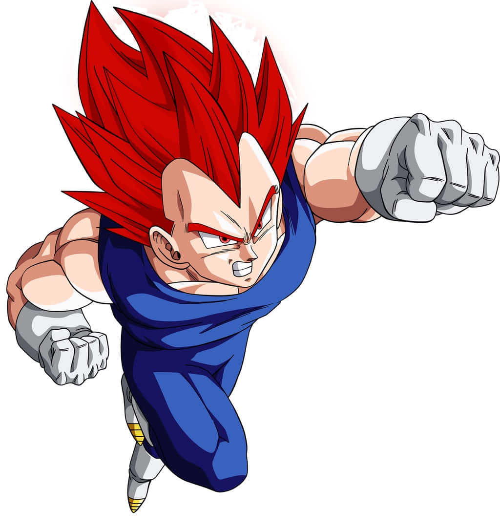 Vegeta, Super Saiyan God, red hair, SD Phone Wallpaper