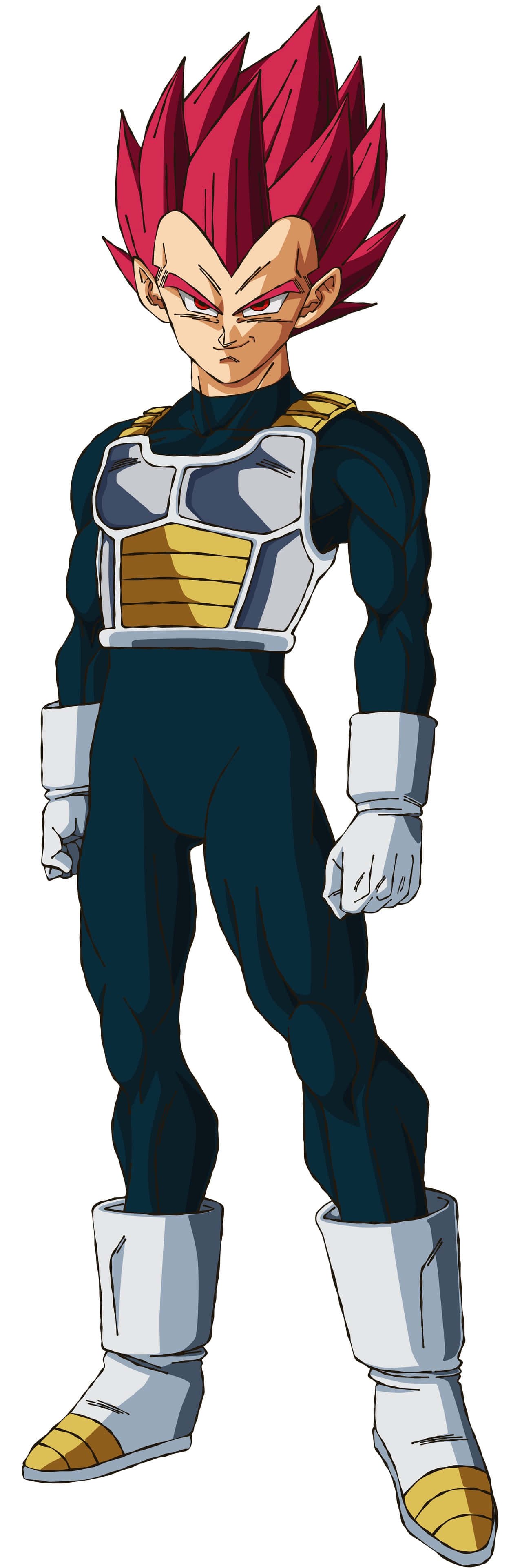 Vegeta, Super Saiyan God, spiky red hair, 4K Phone Wallpaper