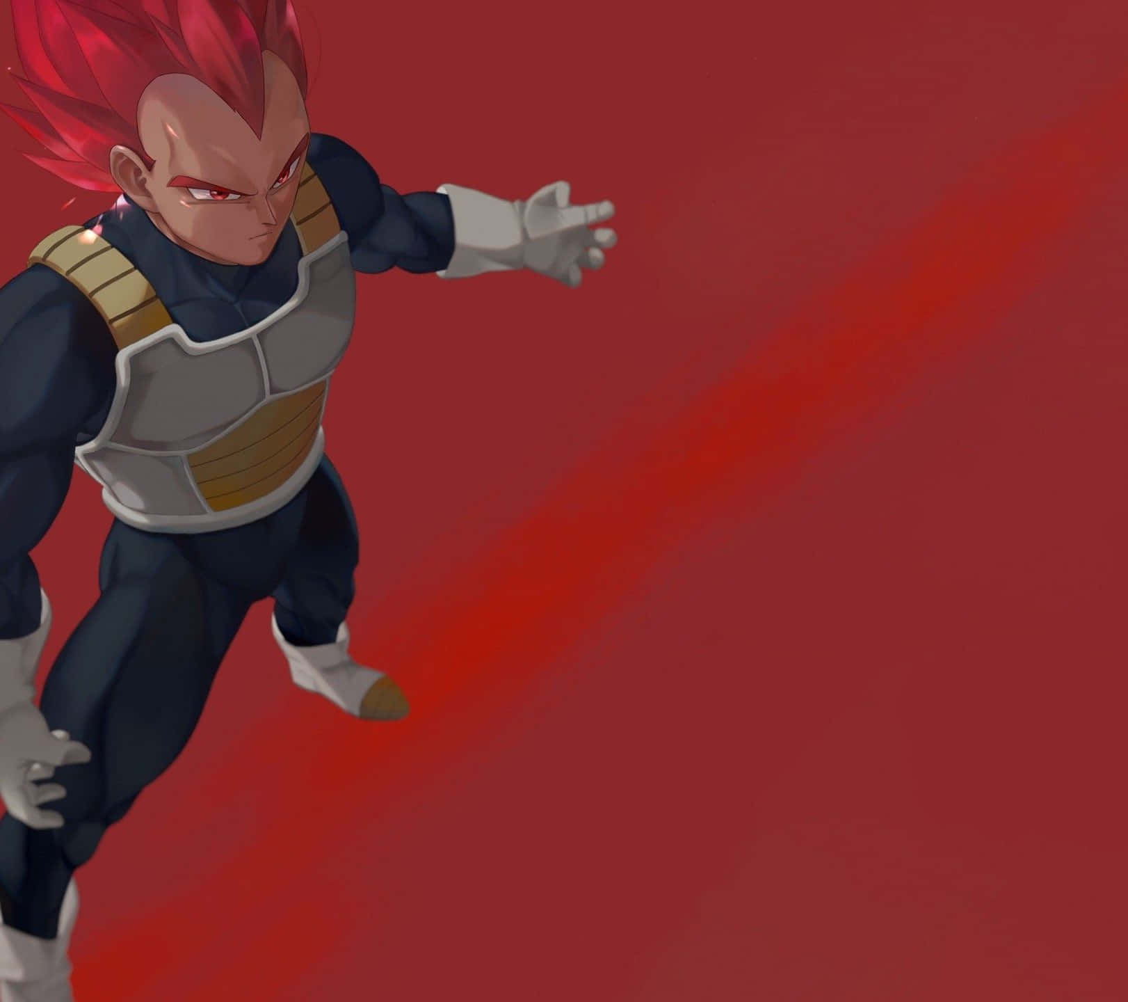 Vegeta Super Saiyan, red-haired anime warrior, blue armor, HD Desktop Wallpaper