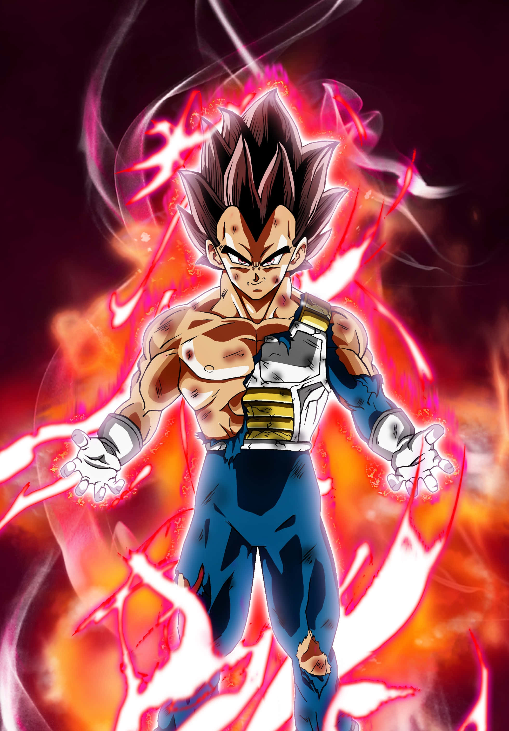Vegeta Ultra Instinct, spiky hair, battle armor, 2K Phone Wallpaper