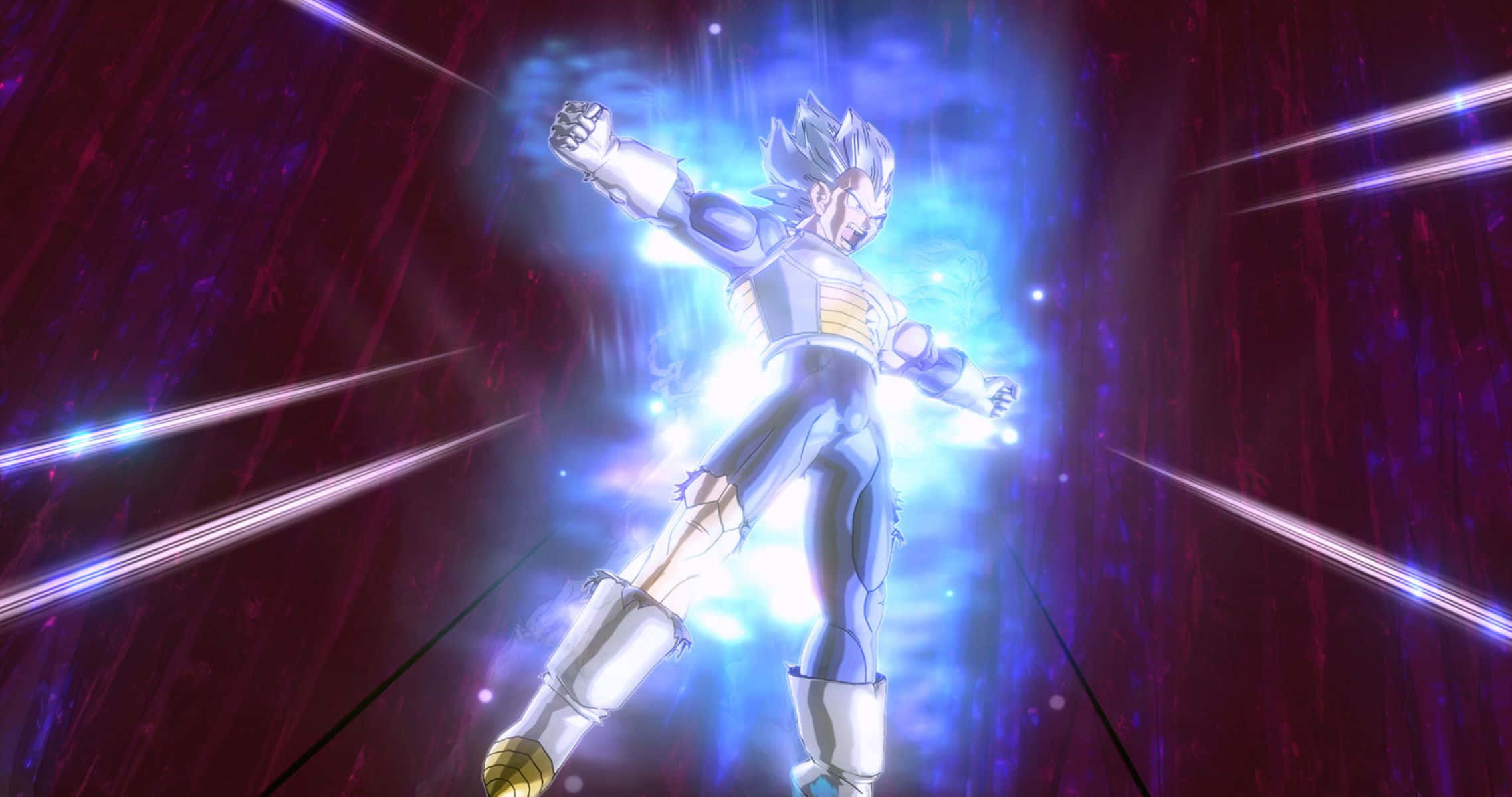 Vegeta Ultra Instinct, blue glowing, spiky hair, Full HD Desktop Wallpaper