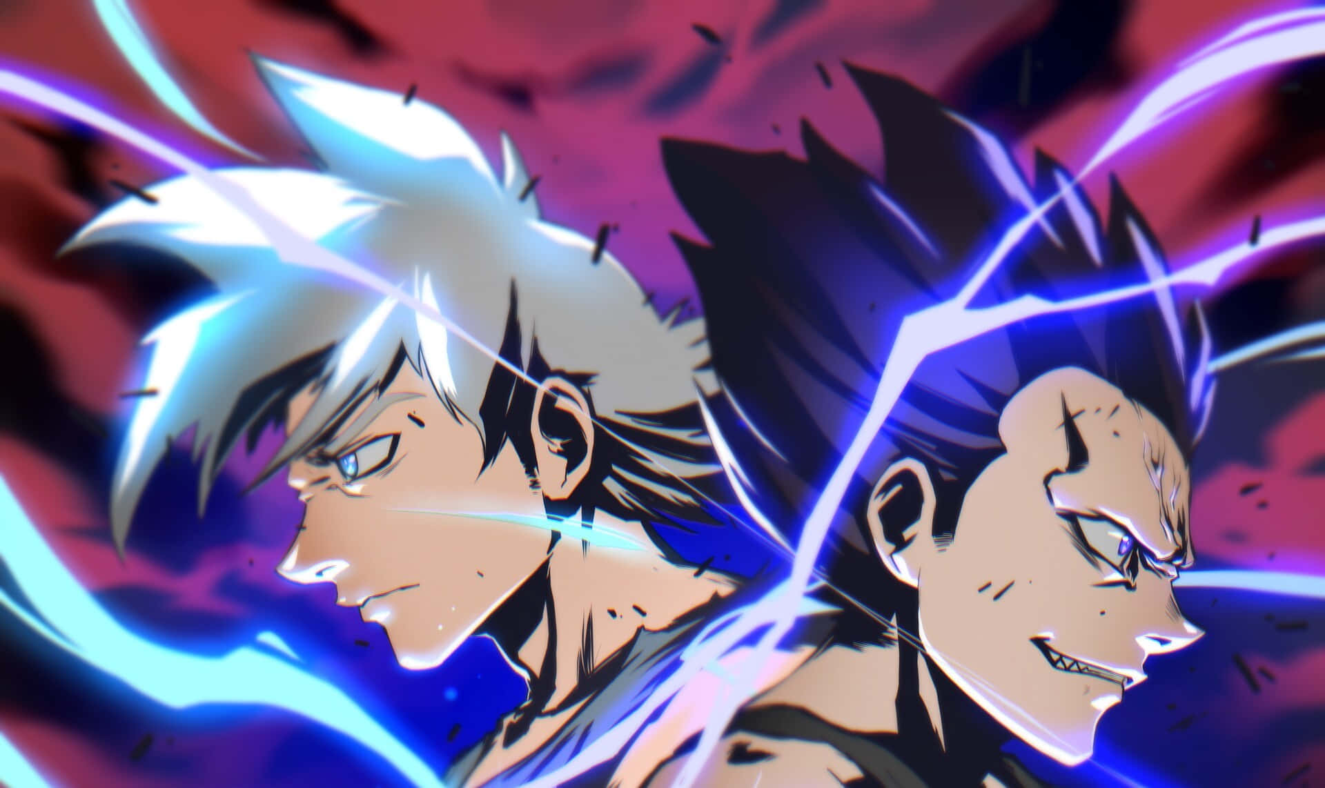 Vegeta Ultra Instinct, spiky hair, electric blue energy, Full HD Desktop Wallpaper